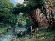 Gustave Courbet Roe Deer at a Stream Germany oil painting artist